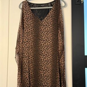 JAYGODFREY Brown Leopard Print Dress